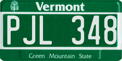 VT license plate PJL348