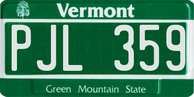 VT license plate PJL359