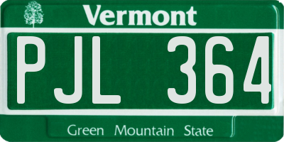 VT license plate PJL364