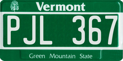 VT license plate PJL367