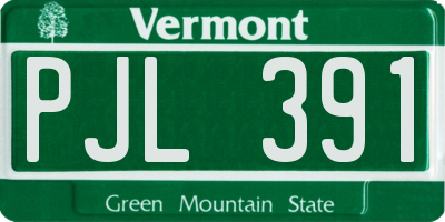 VT license plate PJL391