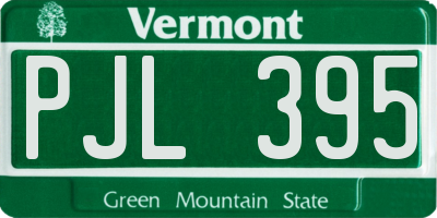 VT license plate PJL395