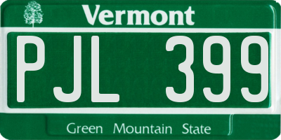 VT license plate PJL399