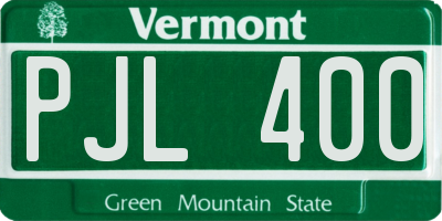 VT license plate PJL400