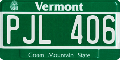 VT license plate PJL406