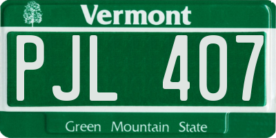 VT license plate PJL407