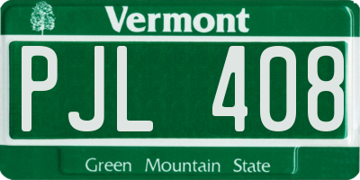VT license plate PJL408
