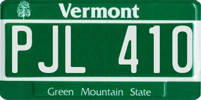 VT license plate PJL410