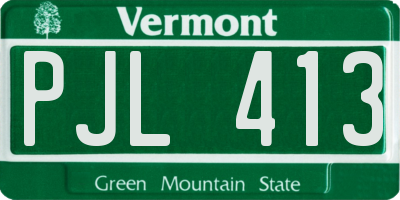 VT license plate PJL413