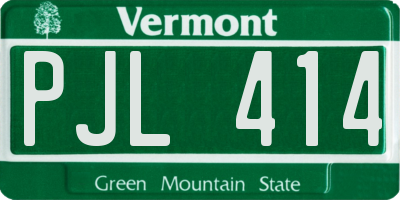 VT license plate PJL414