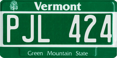VT license plate PJL424