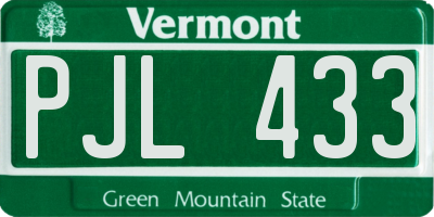 VT license plate PJL433