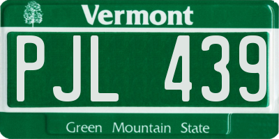 VT license plate PJL439