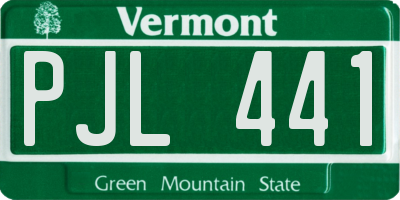 VT license plate PJL441