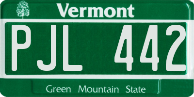 VT license plate PJL442
