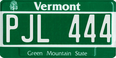 VT license plate PJL444