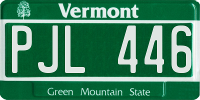 VT license plate PJL446