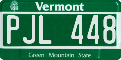 VT license plate PJL448