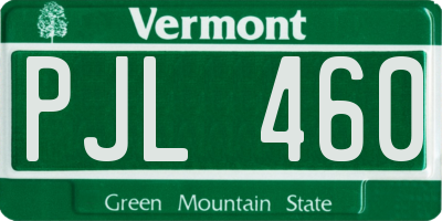 VT license plate PJL460
