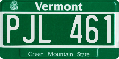 VT license plate PJL461