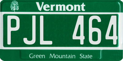 VT license plate PJL464
