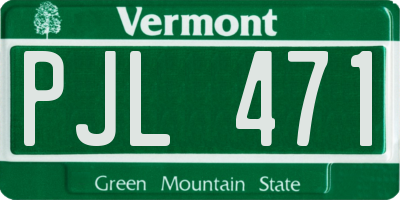 VT license plate PJL471