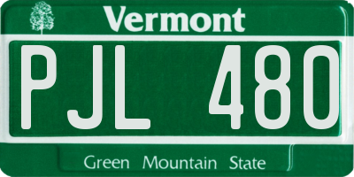 VT license plate PJL480