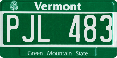 VT license plate PJL483