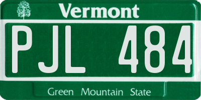 VT license plate PJL484