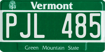 VT license plate PJL485