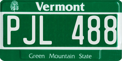 VT license plate PJL488