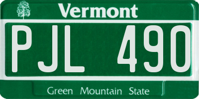 VT license plate PJL490