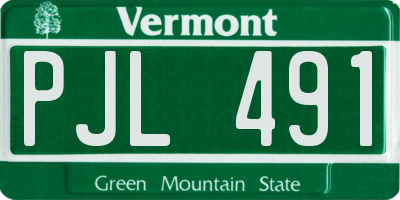 VT license plate PJL491