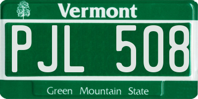 VT license plate PJL508
