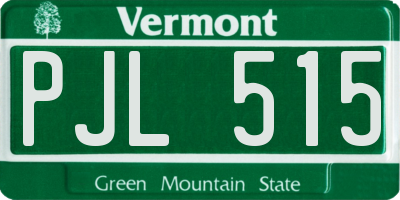 VT license plate PJL515