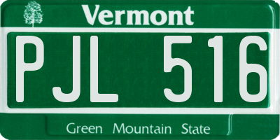VT license plate PJL516