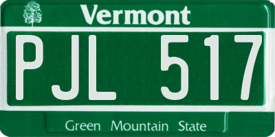 VT license plate PJL517