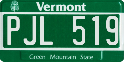 VT license plate PJL519