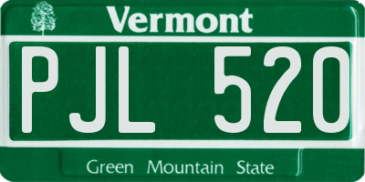 VT license plate PJL520