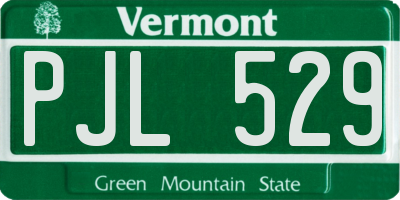 VT license plate PJL529