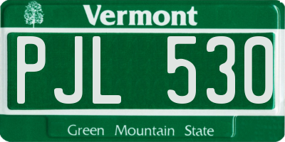 VT license plate PJL530