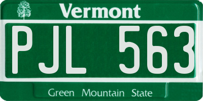 VT license plate PJL563
