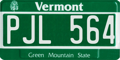 VT license plate PJL564