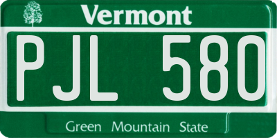 VT license plate PJL580