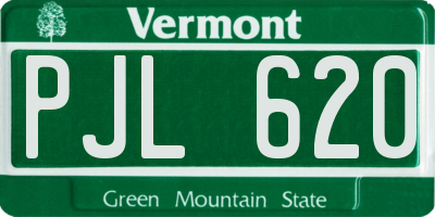 VT license plate PJL620