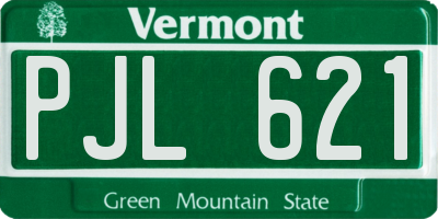 VT license plate PJL621