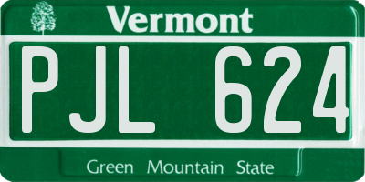 VT license plate PJL624