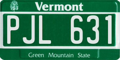 VT license plate PJL631