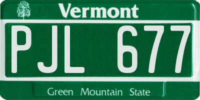 VT license plate PJL677