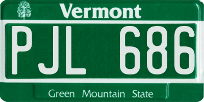 VT license plate PJL686